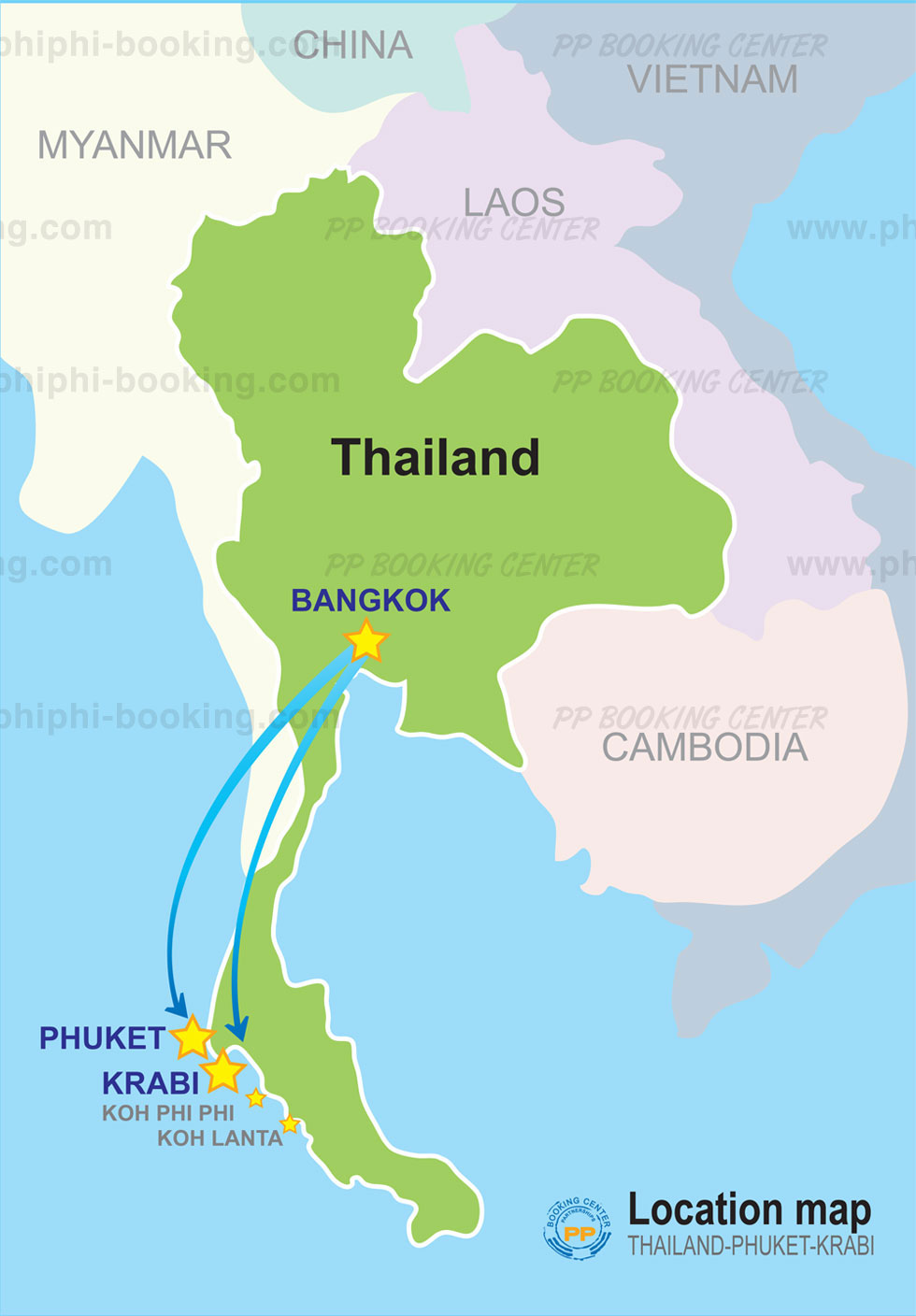 Thailand Islands Map