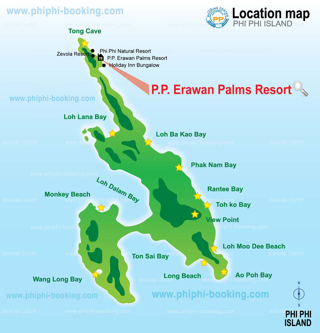 P. P. Erawan Palms Resort Map