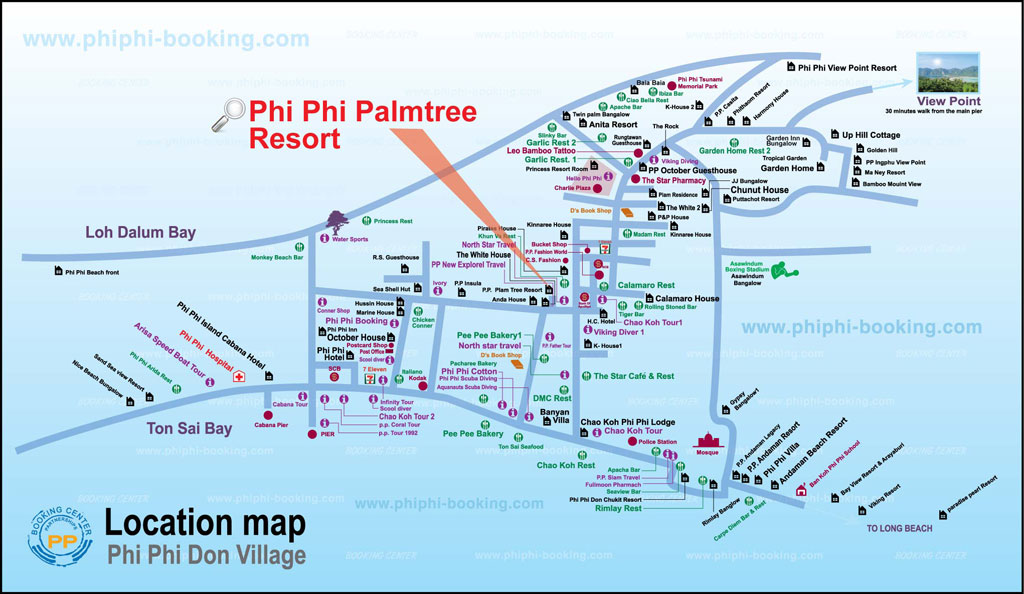 P.P. Palmtree Resort Map