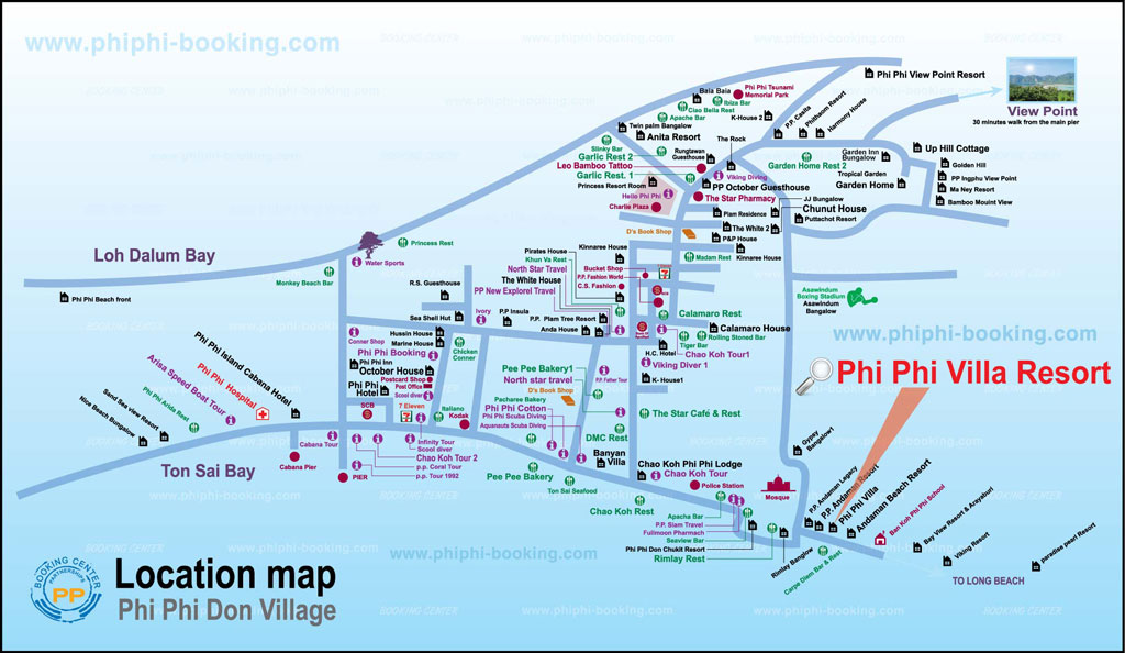 Phi Phi Villa Resort Map